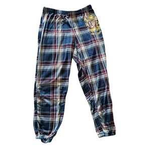Harry Potter Gryffindor Plaid Pajama Pants Blue Red Gold Size M
